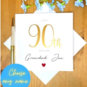 90e verjaardagskaart, negentigste verjaardagskaart, gepersonaliseerde 90e verjaardagskaart, hartkaart, gelukkige verjaardagskaart, gehaakte kaart