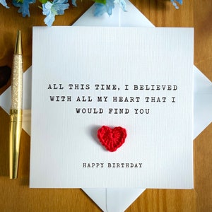 Carte d'anniversaire, carte d'anniversaire romantique pour lui, mots doux pour elle, et puis je vous ai rencontré et mon monde a commencé à changer, TLC039x