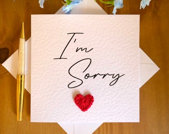 Buy I'm Sorry Card: Handmade Heart, Apology Card, TLC0222 Online