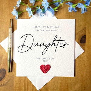 Carte d'anniversaire fille, carte d'anniversaire fille adulte, carte d'anniversaire pour fille, anniversaire de fille, carte fille personnalisée TLC0093