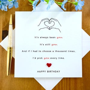 È sempre stato il tuo biglietto di auguri di compleanno, biglietto di auguri per lui, per lei, biglietto di auguri romantico, biglietto per fidanzato, biglietto per fidanzata, TLC06xx