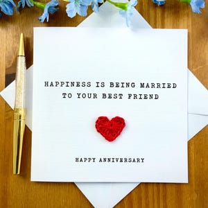 Cartão de aniversário, felicidade é ser casado com seu melhor amigo, cartão de aniversário de alma gêmea, cartão de aniversário para marido, TLC05xx