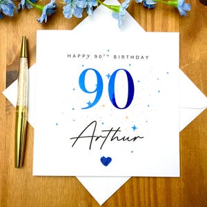Carte d'anniversaire de TOUT ÂGE, carte d'anniversaire de 1 à 100 ans, carte d'anniversaire numérotée personnalisée pour lui, carte de joyeux anniversaire, carte au crochet, TLC05xx
