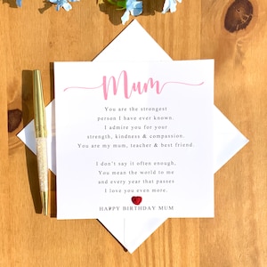 Mama gedichtenkaart, verjaardagskaart voor mama, gelukkige verjaardag mama, beste mama ter wereld, mama verjaardagskaart, TLC0024