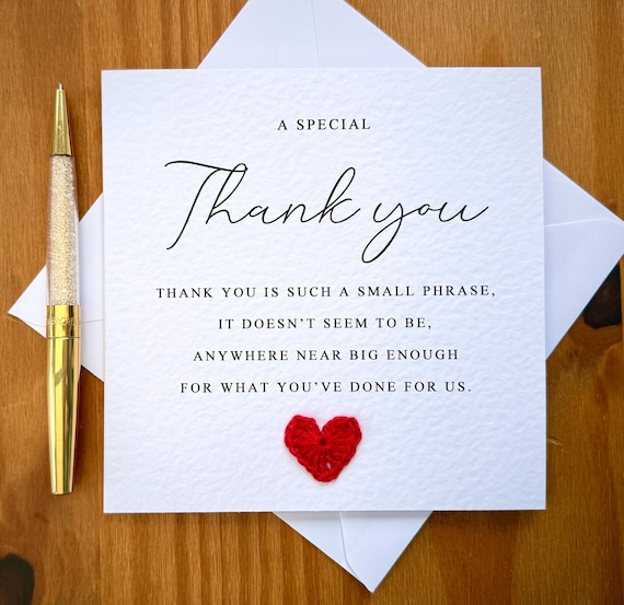 From Us, A Special Thank You Card: Heartfelt Thanks, Linen Card