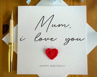 Mum, I love you birthday card, mum birthday card, mom birthday card, mam birthday, TLC0393