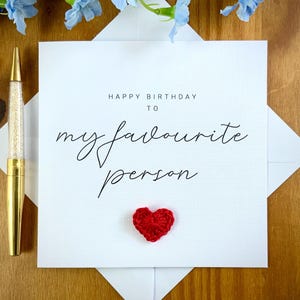 Cartão de aniversário para pessoa favorita, feliz aniversário para minha pessoa favorita, cartão de aniversário para alma gêmea, meu tudo, meu amante, TLC0486