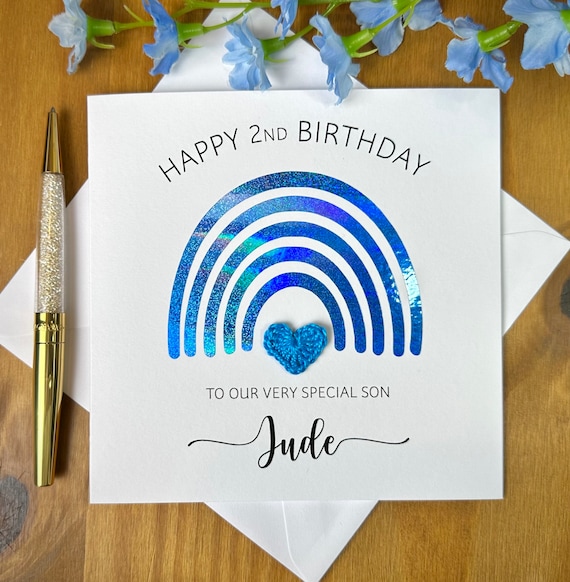 holographic birthday cards Blue, Pink and Orange Holographic Foil Animals with Balloons on Black Birthday Card for Child
