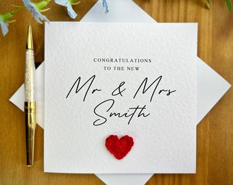 Personalised wedding card, congratulations card, to the newlyweds, on your big day, wedding day card, Mr & Mrs, Mr + Mr, Mrs + Mrs, TLC0234
