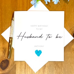 Carte d'anniversaire pour futur mari, carte pour futur mari, carte d'anniversaire pour fiancé, carte d'anniversaire personnalisée pour lui