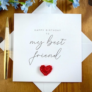 Beste Freundin Geburtstagskarte, alles Gute zum Geburtstag meiner besten Freundin, Geburtstagskarte für Seelenverwandte, mein Ein und Alles, meine Geliebte, meine Bestie, TLC048x
