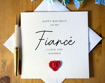 Luxury fiancé birthday card, husband to be card, birthday card for fiancé, future husband, husband-to-be birthday card, TLC0083