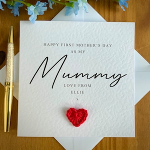 Tarjeta para el primer Día de la Madre como mamá, tarjeta para el Día de la Madre para mamá primeriza, para mamá de bebé, tarjeta texturizada, TLC0198