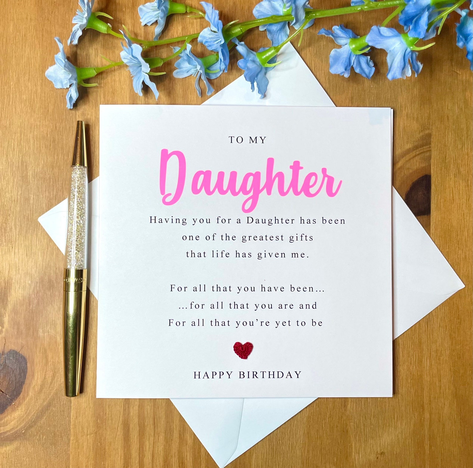 Daughter Birthday Card Daughter Poem Adult Daughter Birthday Etsy 