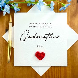 Cartão de aniversário para madrinha, cartão personalizado para madrinha, cartão de aniversário texturizado, cartão para aniversário de madrinha, TLC05xx