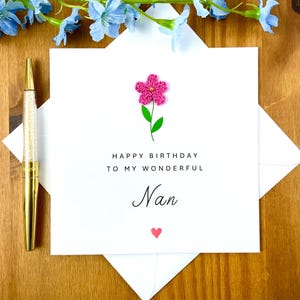 Nan-verjaardagskaart, Nana-verjaardagskaart, oma-verjaardagskaart, nan-bloemenkaart, speciale oppaskaart, grammy-verjaardagskaart, TLC0536