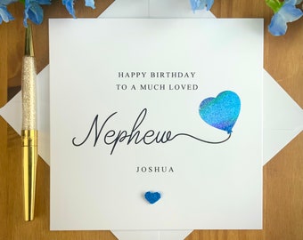 Personalised Nephew Birthday Card: Foil Balloon Design, TLC0321