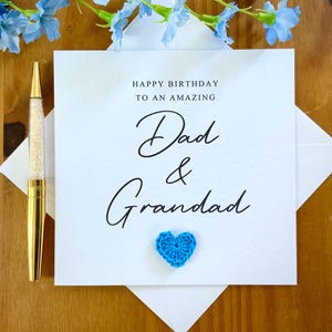 Tarjeta de cumpleaños para papá y abuelo, feliz cumpleaños a un increíble papá y abuelo, cumpleaños del abuelo, cumpleaños del abuelo, TLC064x