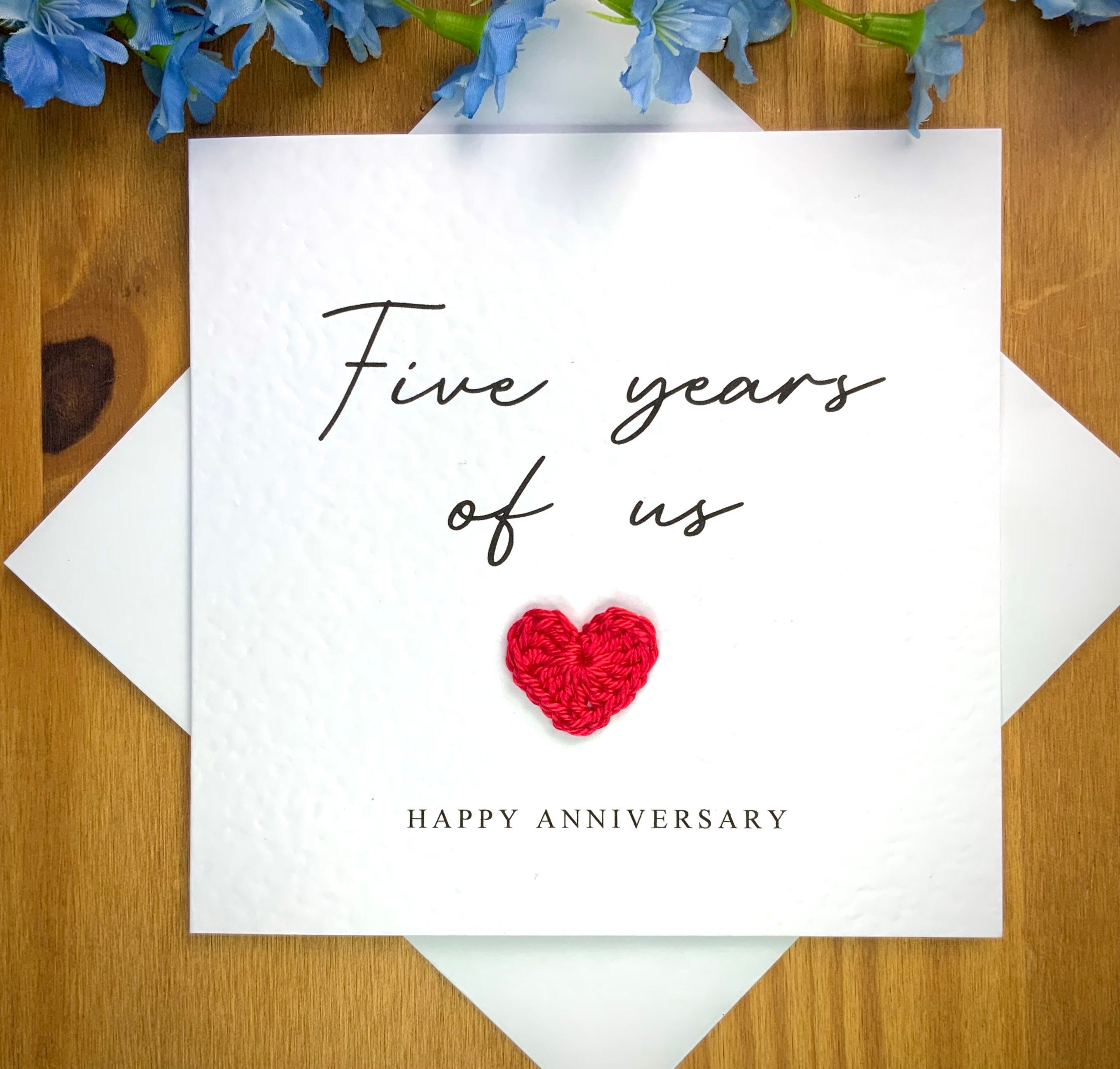 Five Years of Us Card, 5th Anniversary Card, Personalised