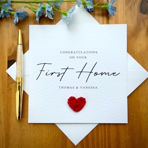 Tarjeta para tu primera vivienda, felicitaciones por tu primera vivienda, tarjeta hecha a mano para compradores primerizos, tarjeta para propietarios de vivienda, tarjeta para tu primera vivienda, TLC049x