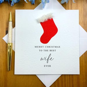 Meilleure femme de tous les temps carte de Noël, carte de Noël de femme, carte de Noël pour femme, bas scintillant avec bordure en fourrure, carte de Noël unique, TLC0593