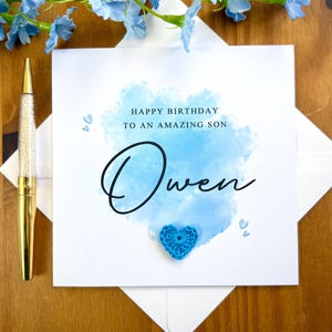 Carte d'anniversaire pour fils, carte d'anniversaire pour fils adulte, carte d'anniversaire pour fils, carte d'anniversaire pour fils colorée, carte pour fils personnalisée TLC0635