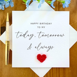 Feliz aniversário para mim hoje amanhã e sempre, cartão de aniversário para quem eu amo, cartão para parceiro, cartão de aniversário para alma gêmea, TLC64x