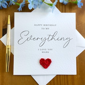 Meu cartão de aniversário de tudo, cartão para alma gêmea, cartão para amante, cartão de aniversário do marido, cartão de aniversário da esposa, cartão do noivo, TLC055x