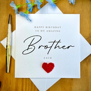 Tarjeta de cumpleaños para hermano, tarjeta personalizada para hermano, tarjeta de cumpleaños para hermano, tarjeta para hermano mayor, tarjeta para hermano pequeño, TLC0332