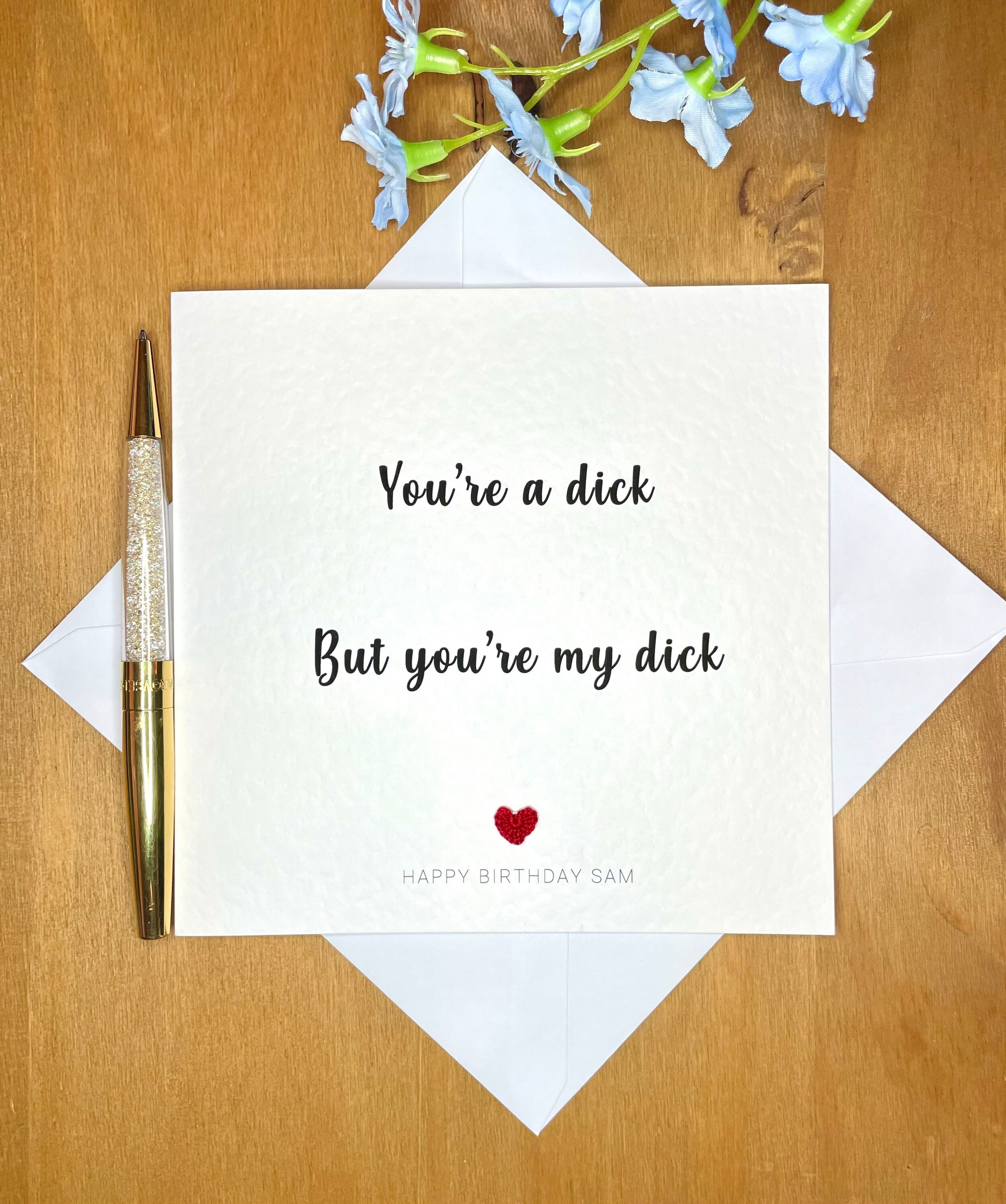 Dick Birthday Card Rude Birthday Card