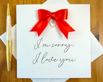 I’m sorry, I love you card, sincere apology card, forgive me card, TLC0856