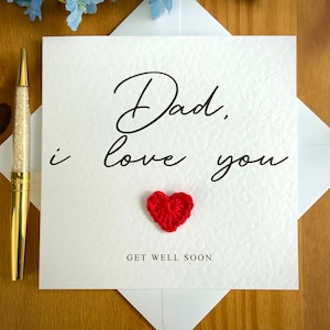 Beterschap kaart voor papa, papa ik hou van je, kaart voor papa, beterschapswensen voor papa's, papa beterschap, TLC039x