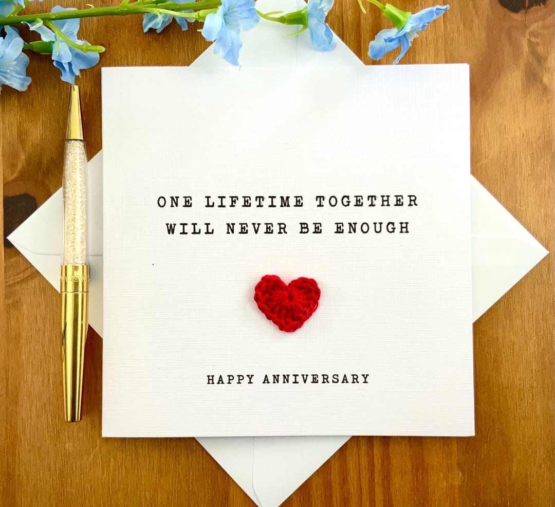 Love Quote Anniversary Card: Sentimental Linen Cardstock, TLC0532