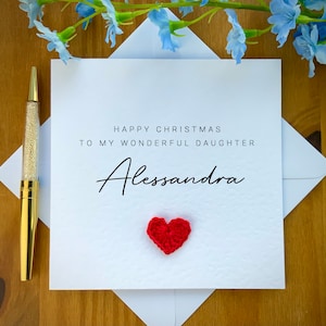Tochter Weihnachtskarte, Weihnachtskarte für Tochter, Weihnachtskarte mit beliebigem Namen, Weihnachtskarte Tochter, TLC0356