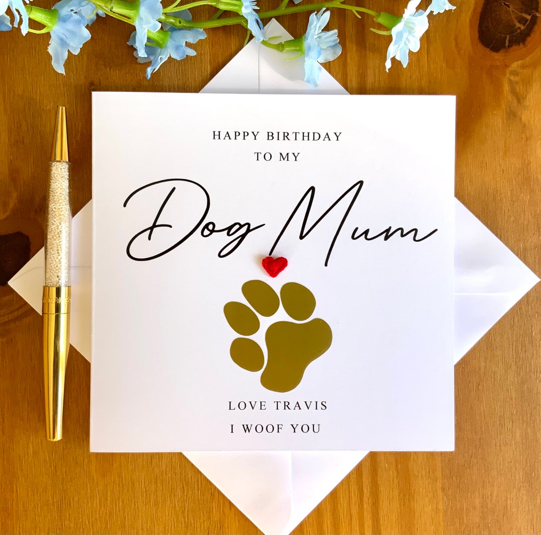 Dog Mum Birthday Card Happy Birthday From The Dog Personalised Dog dog-mum-birthday-card-happy-birthday-from-the-dog-personalised-dog