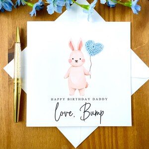 Papa-Geburtstagskarte aus dem Bauch, personalisierte Geburtstagskarte für Papa, Geburtstags-Ballonkarte, Karte von Baby, Karte von Erdnuss, TLC05xx