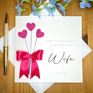 Cartão de aniversário para esposa, cartão de aniversário personalizado para ela, cartão de aniversário especial, qualquer ano, cartão de aniversário para qualquer idade, TLC0086