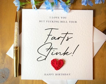 Funny Farts Stink Birthday Card: Rude Card for Lover, TLC0160