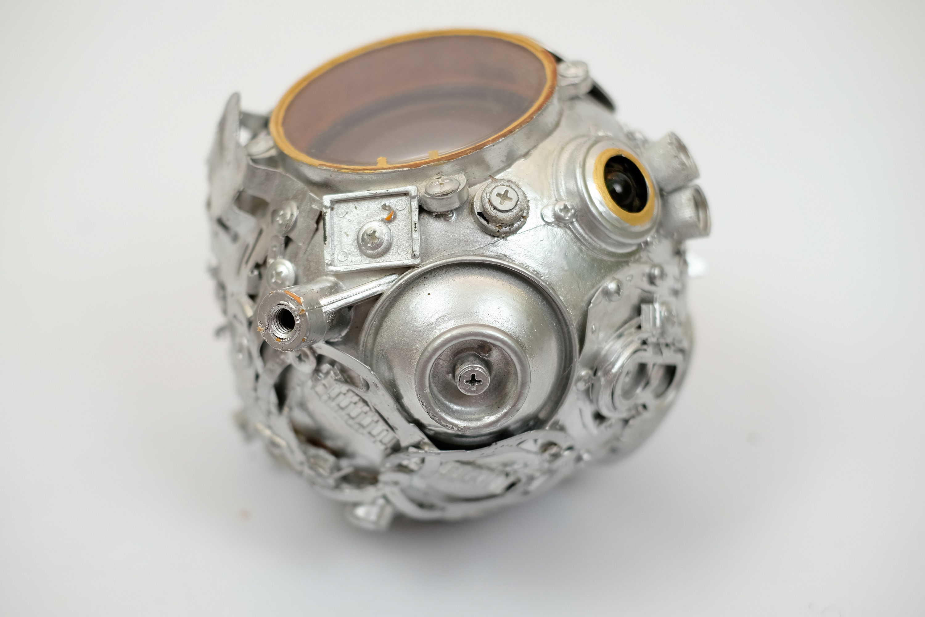 Schrott-Skulptur Roboter Kugel Sci-Fi-Kunst-Dekor handgemachte | Etsy