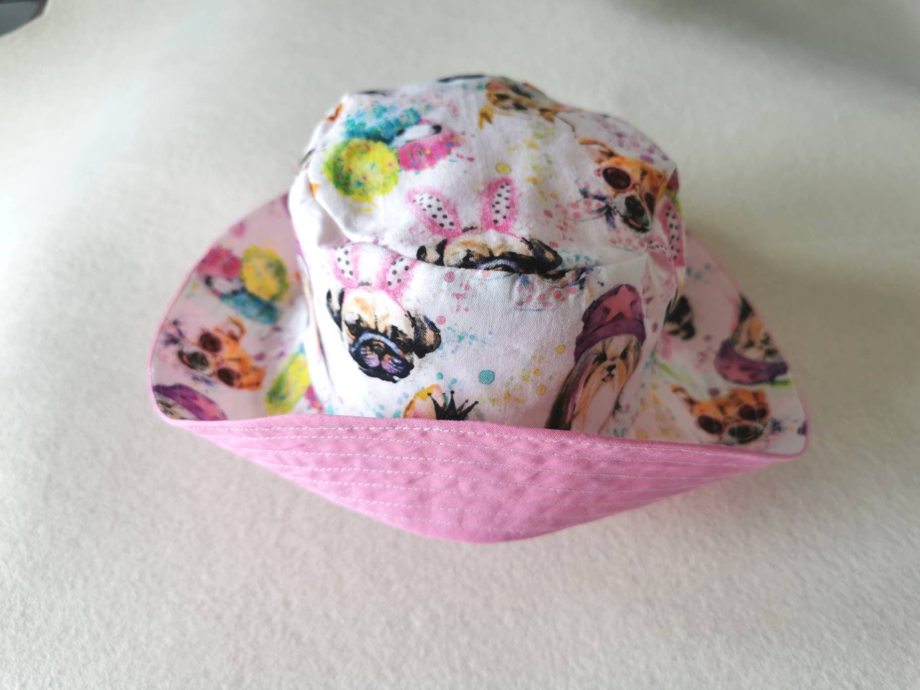 Sumen Summer Canvas Lovely Hat Puppy Visors Caps for Small Medium Dogs Cats Unisex S,M 