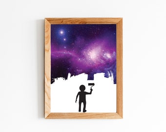 Painting the Galaxy Print