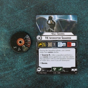 Vult Skerris (TIE Interceptor) + disco de papelão [RR 2.1]