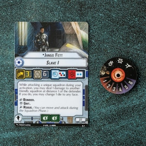 Jango Fett (Slave I) + disco de cartón