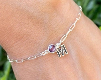 Bracelet personnalisé de pierre de naissance de juin Alexandrite Bracelet or Alexandrite cadeau bijoux de naissance cadeau pour son anniversaire de juin Alexandrite