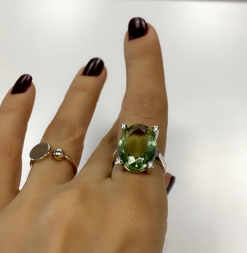 Green Amethyst Ring	
Sterling Silver Ring	
Green Gemstone	
Green Amethyst	
Prasiolite Ring	
Engagement Ring	
Large Amethyst Ring	
Amethyst Jewelry	
Amethyst Ring Gold	
Silver Amethyst Ring	
Gemstone Ring	
Delicate Ring	
Anniversary Gift
Gift For Her