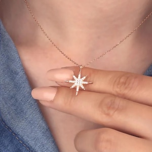 Rose Gold Filled North Star Necklace: Sterling Silver Polaris Charm