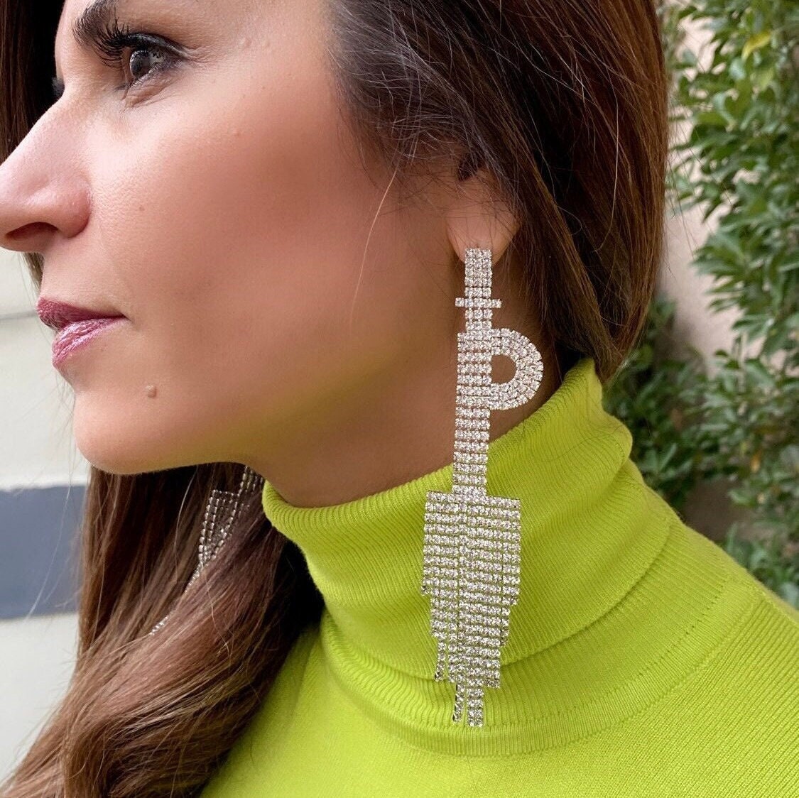 Big letter earrings best sale