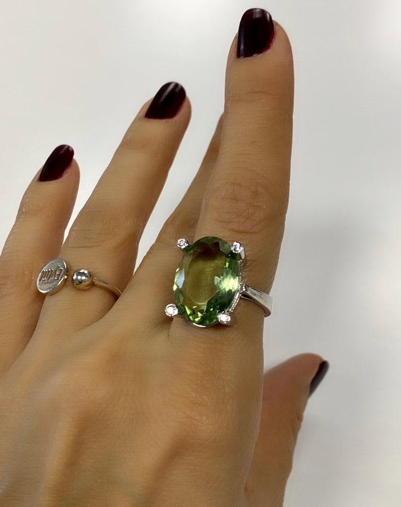 Green Amethyst Ring	
Sterling Silver Ring	
Green Gemstone	
Green Amethyst	
Prasiolite Ring	
Engagement Ring	
Large Amethyst Ring	
Amethyst Jewelry	
Amethyst Ring Gold	
Silver Amethyst Ring	
Gemstone Ring	
Delicate Ring	
Anniversary Gift
Gift For Her