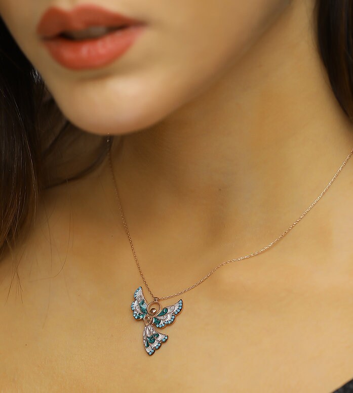Tiny Angel Necklace Silver Guardian Angel Necklace Good Luck Etsy