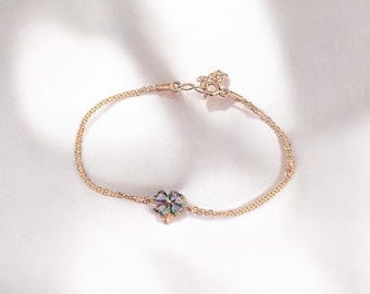 Dainty Alexandrite Bracelet: June Birthstone, Sterling Silver